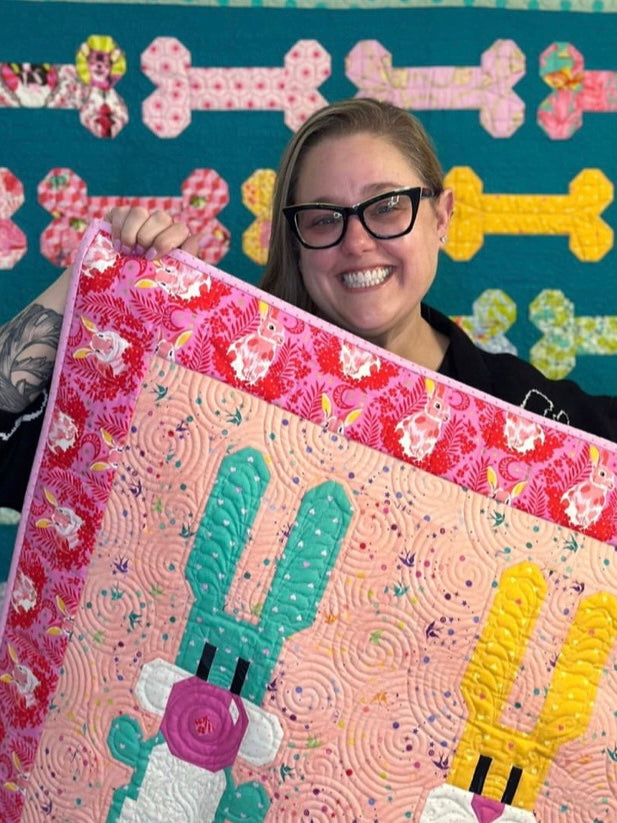 Blowing Up Bunnies - Rabbits Chewing Gum Quilt Pattern