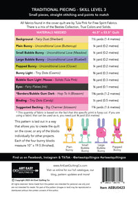 Blowing Up Bunnies - Rabbits Chewing Gum Quilt Pattern