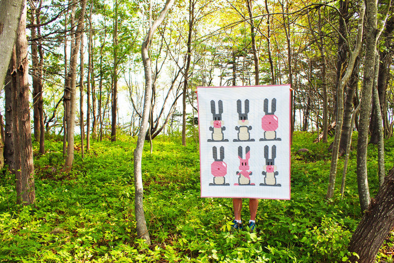 Blowing Up Bunnies - Rabbits Chewing Gum Quilt Pattern