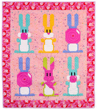Blowing Up Bunnies - Rabbits Chewing Gum Quilt Pattern