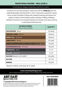 Giddy Up! A Horse Quilt Pattern