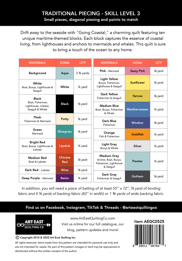 Going Coastal! Quilt Pattern