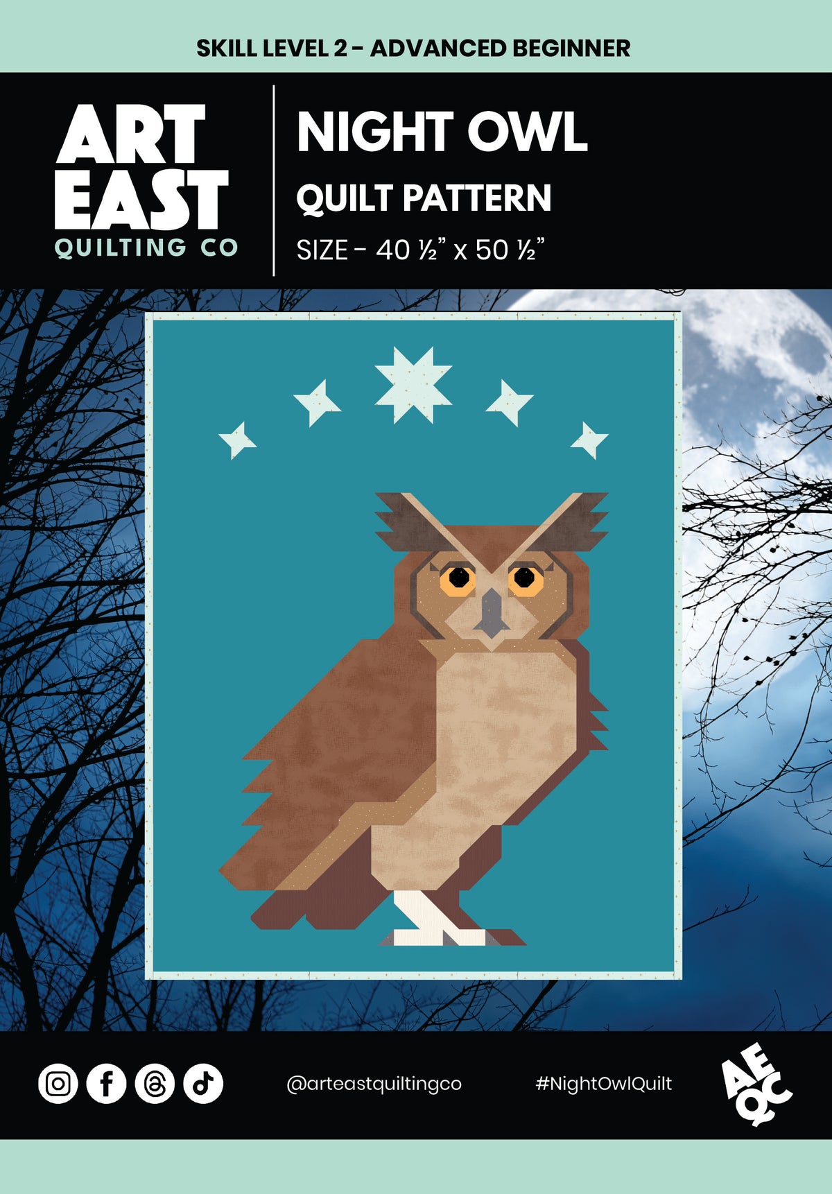 PREORDER - Night Owl Quilt Kit - Tula Pink Version