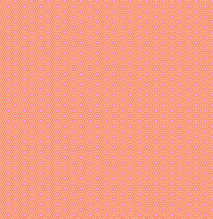 Hexy - Peachblossom || Tula Pink - True Colors