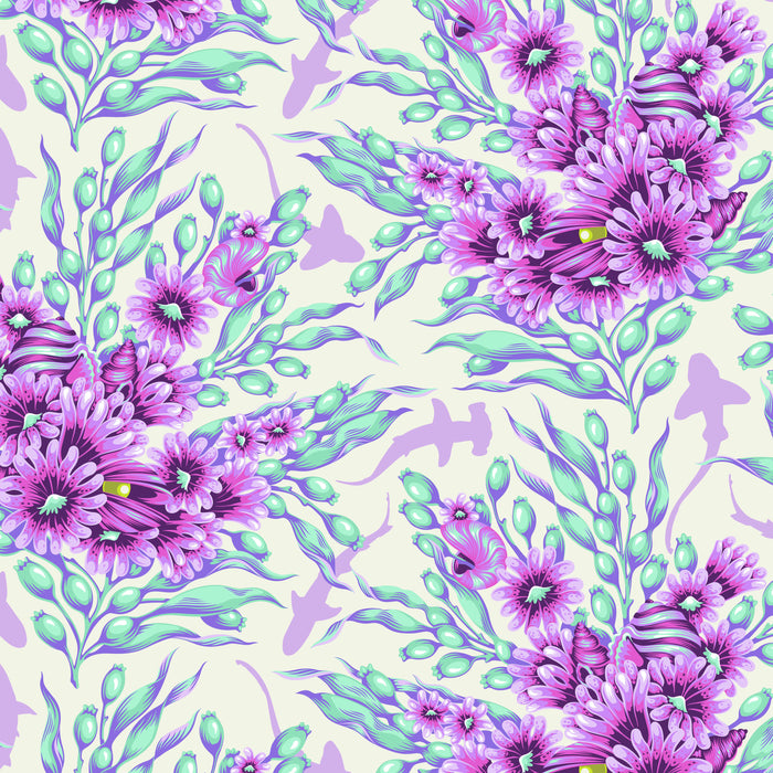 Shadow Sharks - Ultra Violet - Floral Reef- Tula Pink