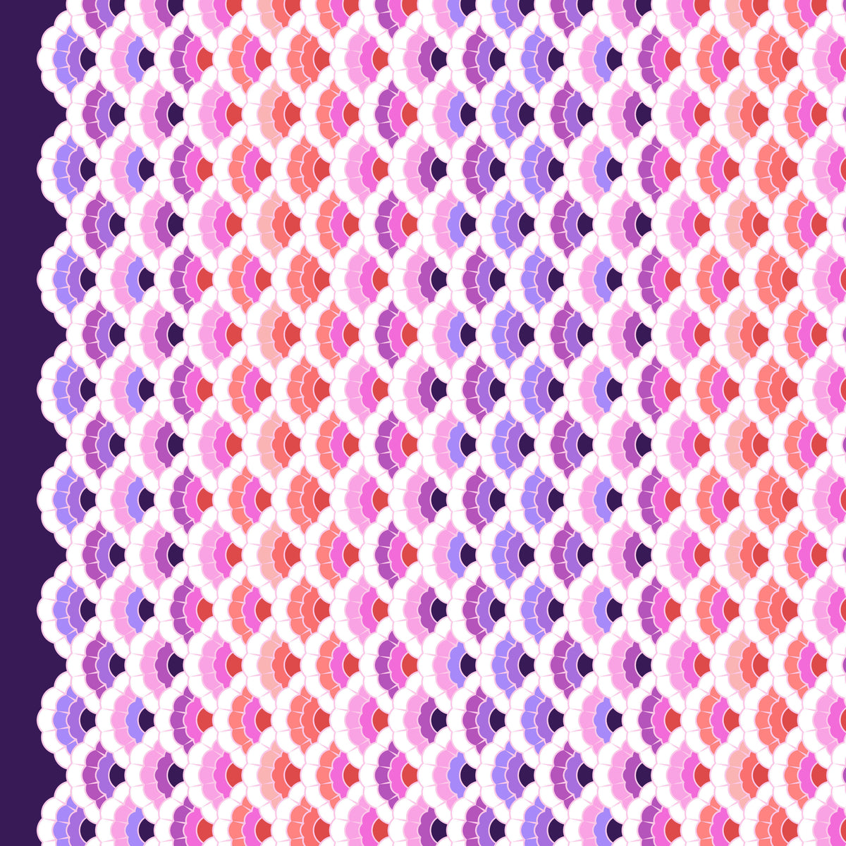 Aquatic Lace - Ultra Violet - Floral Reef- Tula Pink
