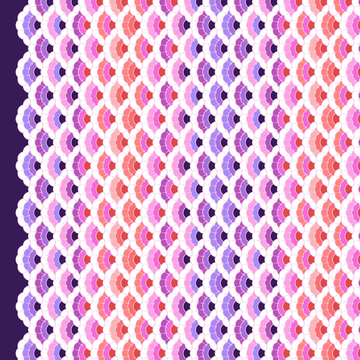 Aquatic Lace - Ultra Violet - Floral Reef- Tula Pink