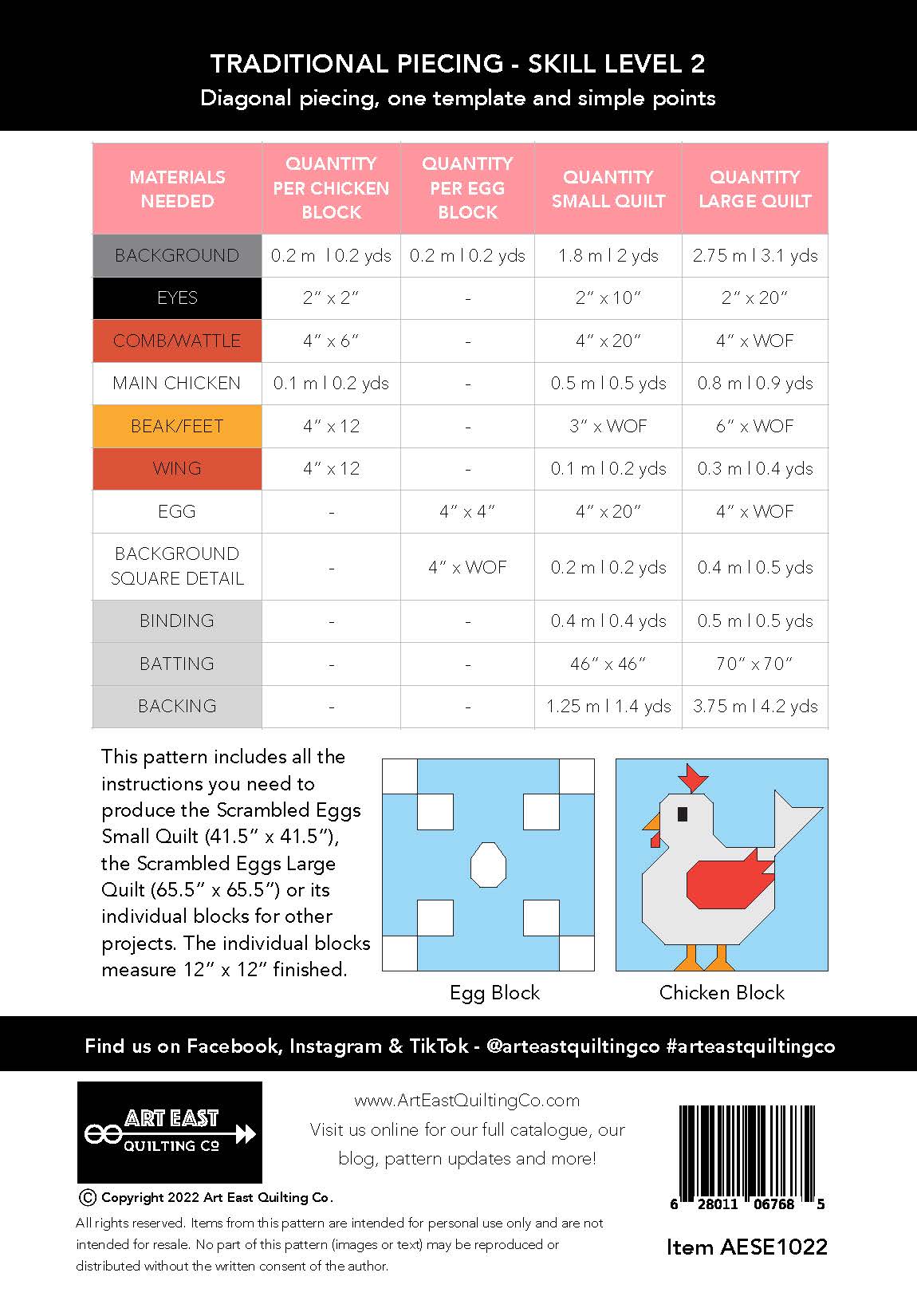 Scrambled Eggs Quilt Pattern