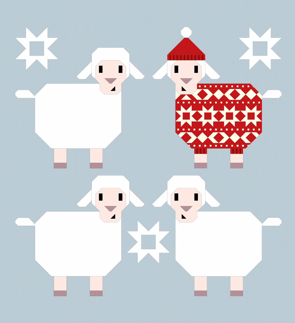 Knitted for Ewe Quilt Pattern