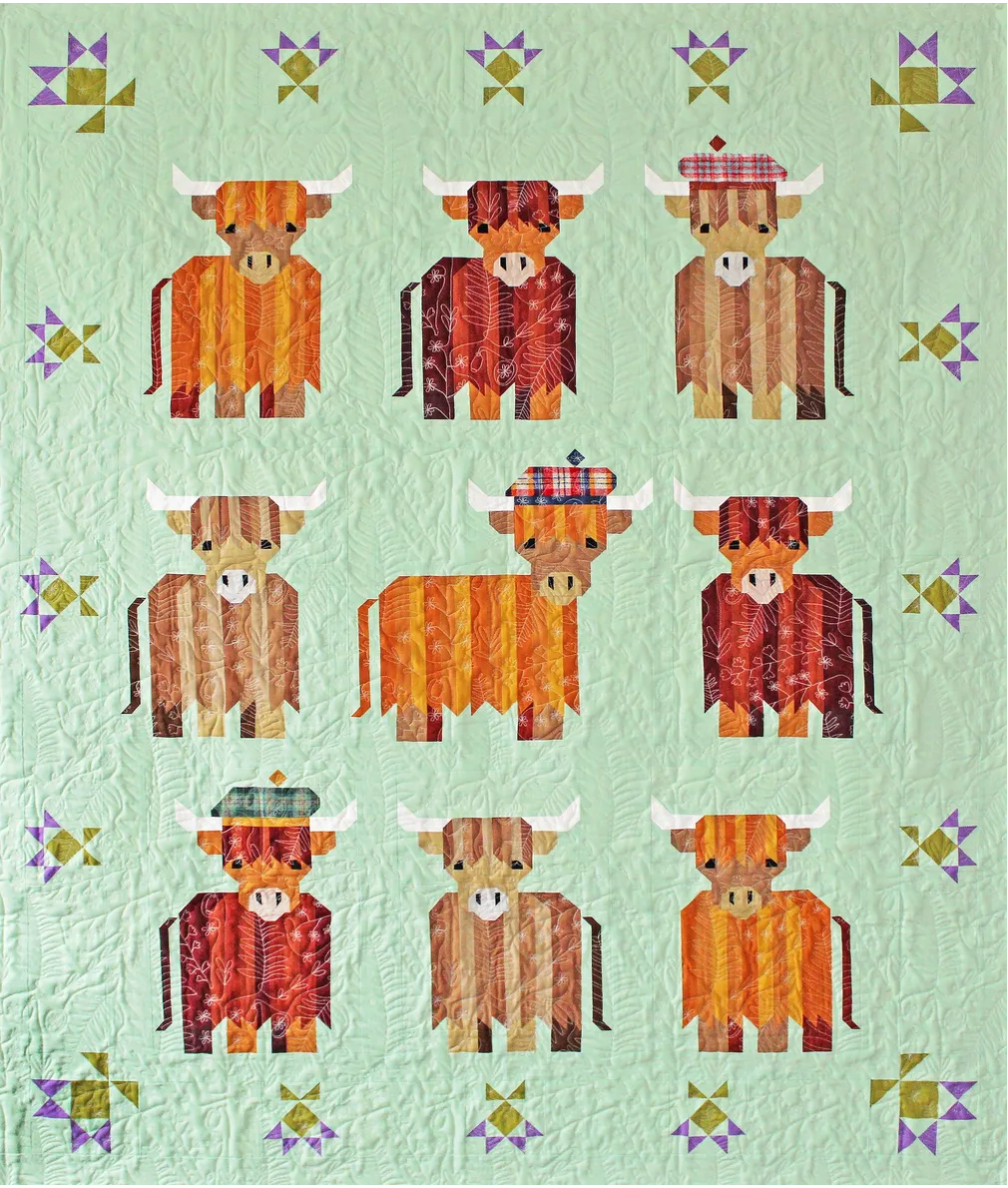 Mini Coos - a Highland Cow Quilt Pattern