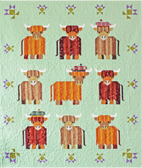 Mini Coos - a Highland Cow Quilt Pattern