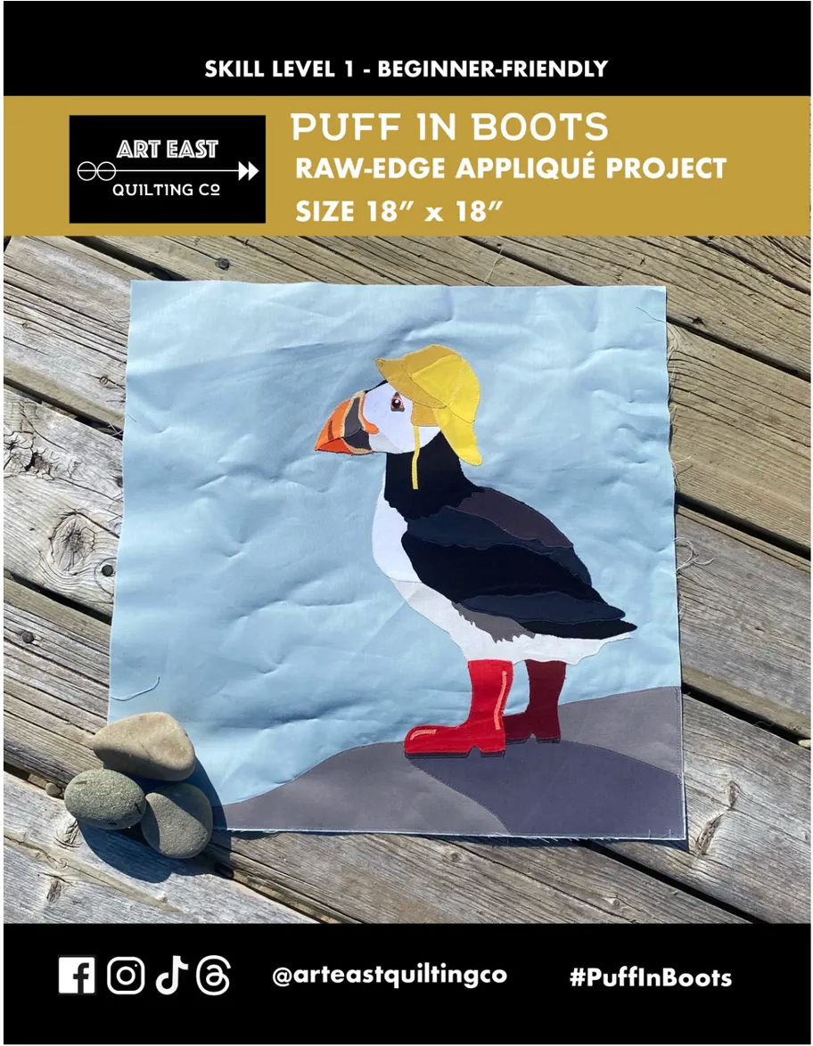 Puff In Boots - A Raw-Edge Appliqué Project