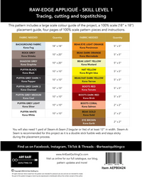 Puff In Boots - A Raw-Edge Appliqué Project