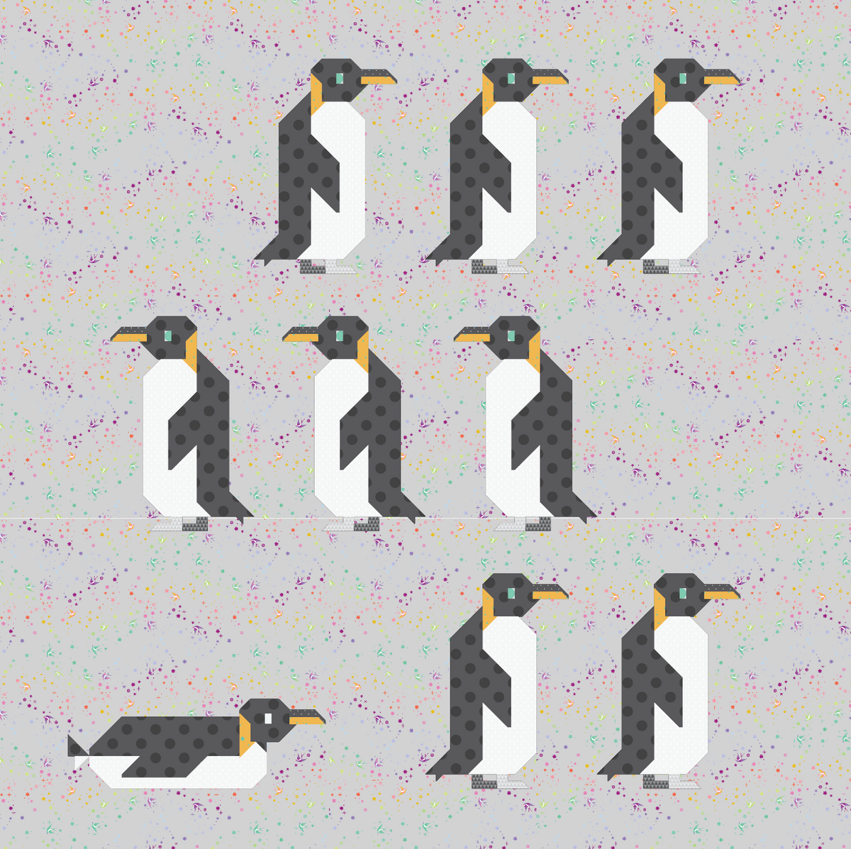 Waddle Brigade - A Penguin Quilt Pattern