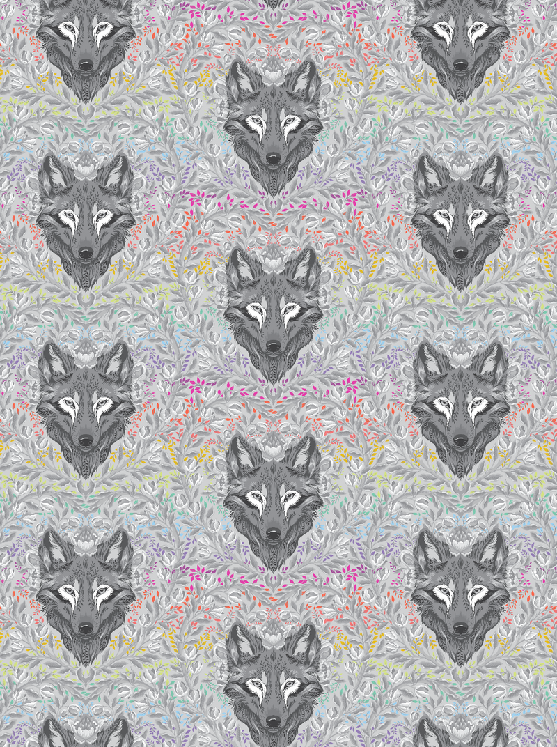 Backing Fabric (Wolf of Pink Street in Fog)