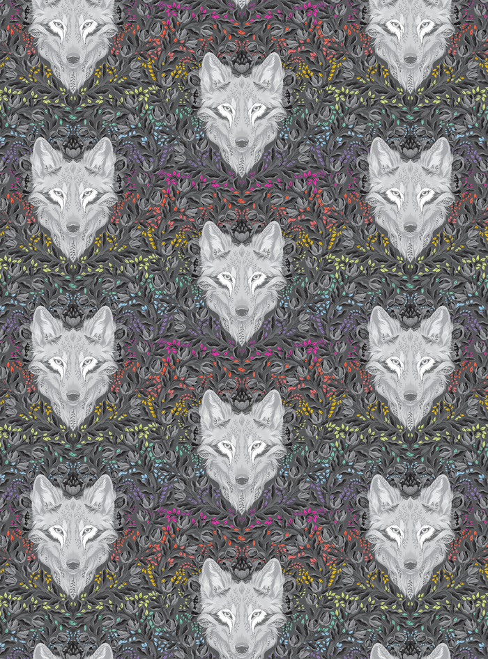 Backing Fabric (Wolf of Pink Street in Carbon)