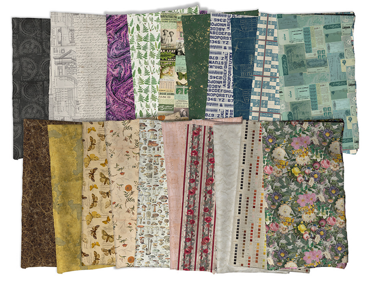 Palette Curated - 21-Piece Fat Quarter Bundle - Tim Holtz (Shipping July!)