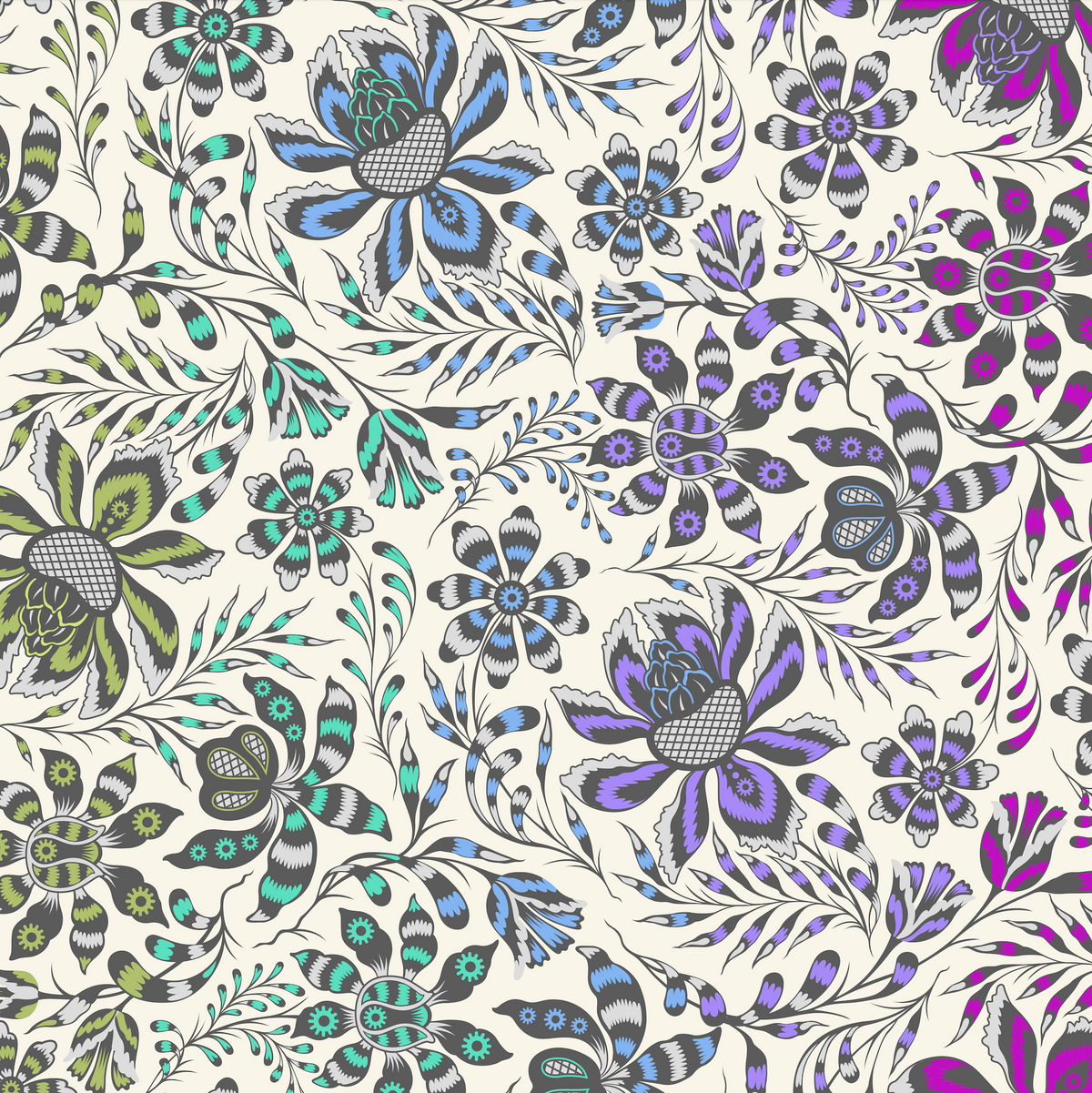 Super Wild Vine 108" Quilt Back - Mist - Roar - Tula Pink