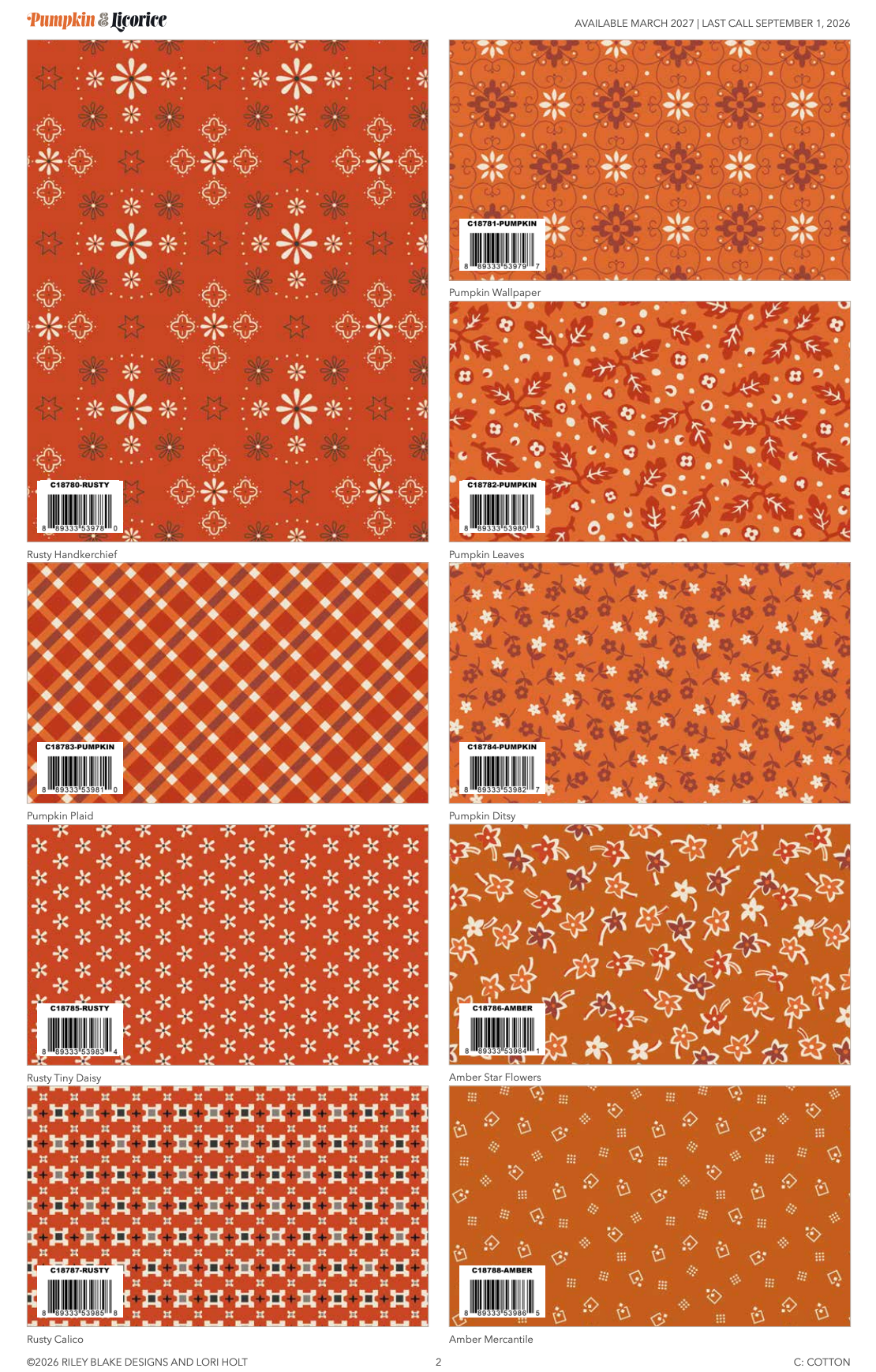 Skulls Quilt - Lori Holt's Pumpkin & Licorice Quilt Kit (PREORDER)