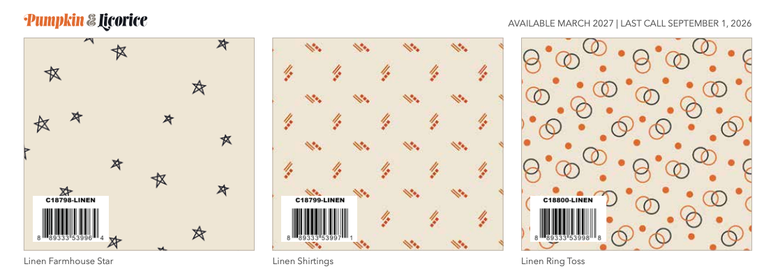 Skulls Quilt - Lori Holt's Pumpkin & Licorice Quilt Kit (PREORDER)