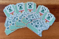 Mantel Dog Inked Glitter Sticker