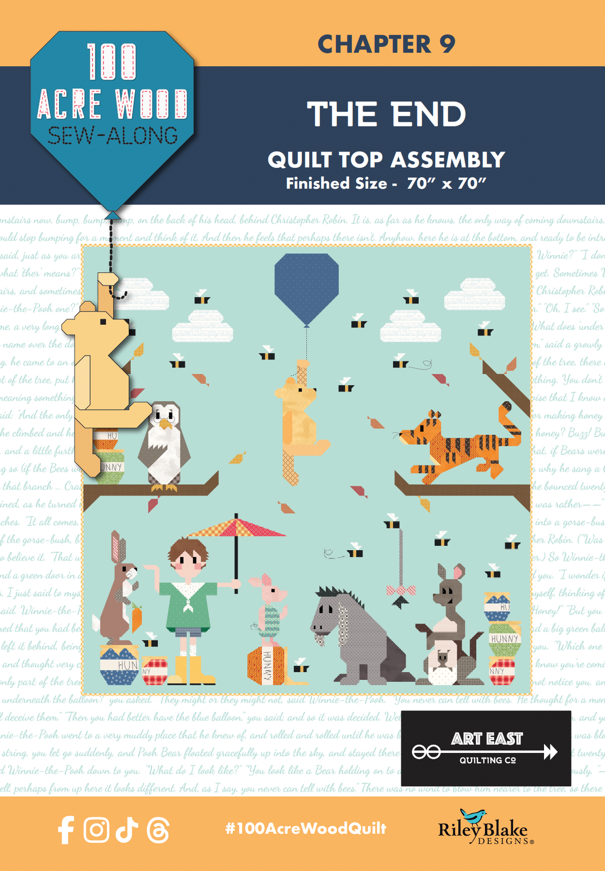 100 Acre Wood (Winnie the Pooh) Quilt Kit (includes patterns)