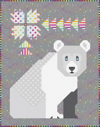 PREORDER! Bear-Wildered Quilt Kit (Polar Bear) in Graywork (Tula Pink)