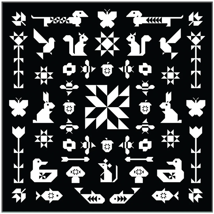 FOLK SAMPLER - The Complete Quilt Project Book