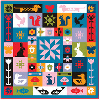 FOLK SAMPLER - The Complete Quilt Project Book