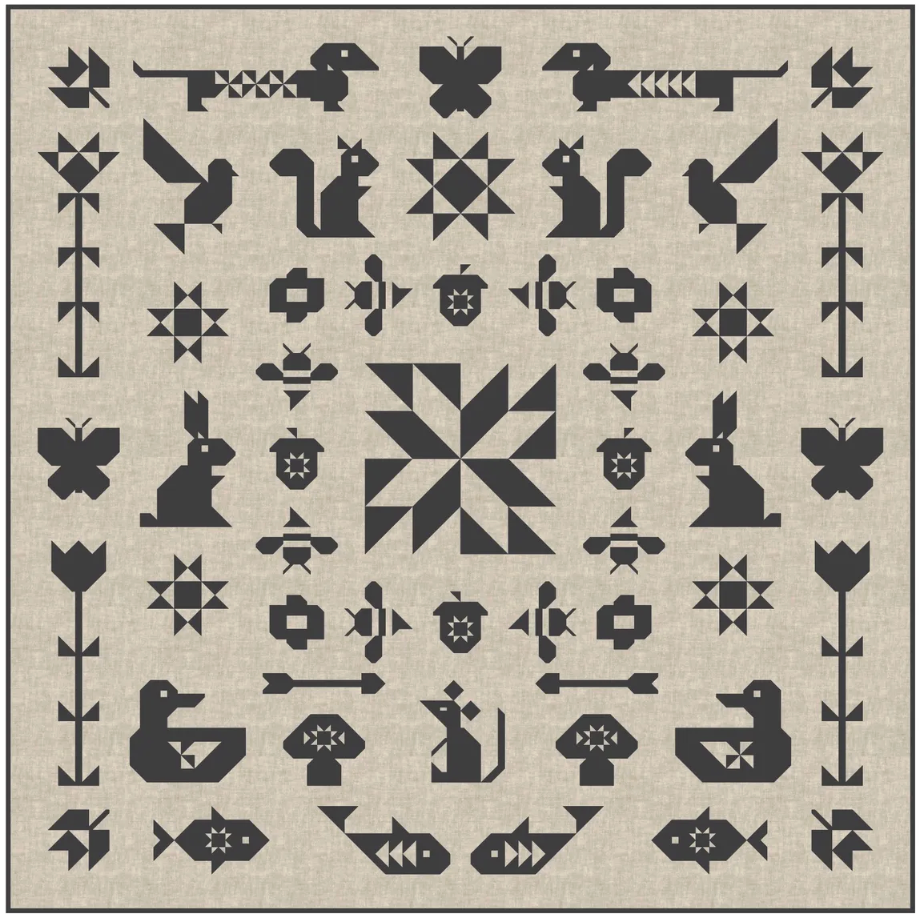 FOLK SAMPLER - The Complete Quilt Project Book