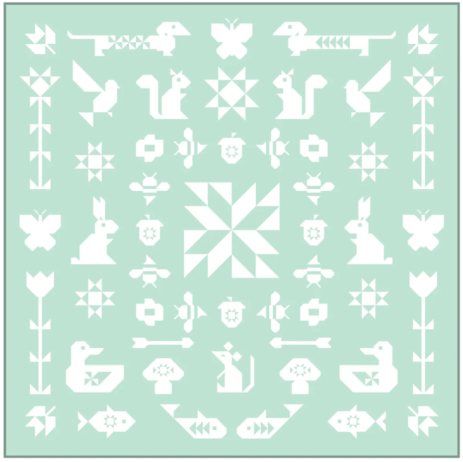 FOLK SAMPLER - The Complete Quilt Project Book