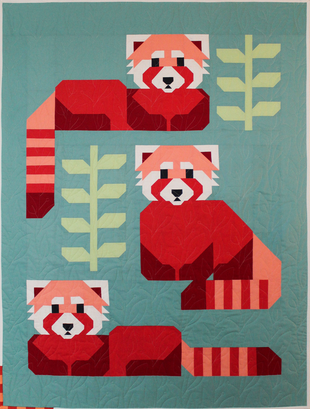 Red Pandas Quilt Pattern