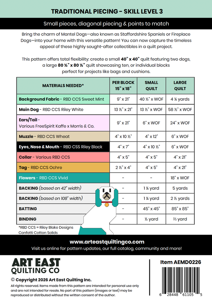 Mantel Dogs Quilt Pattern