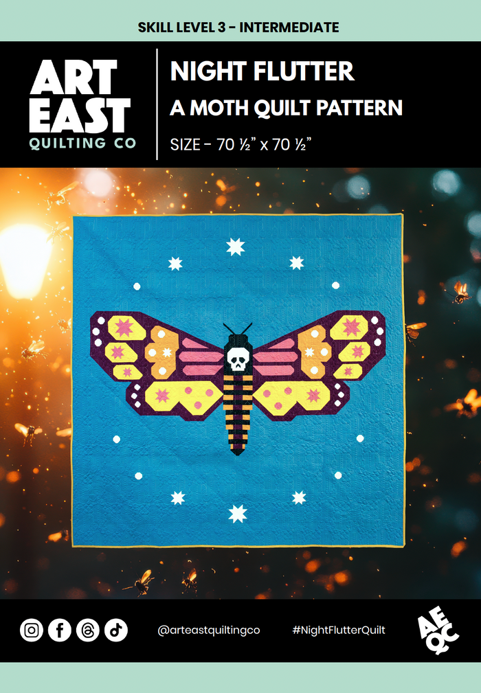 Night Flutter – A Death’s-Head Hawkmoth Quilt Pattern