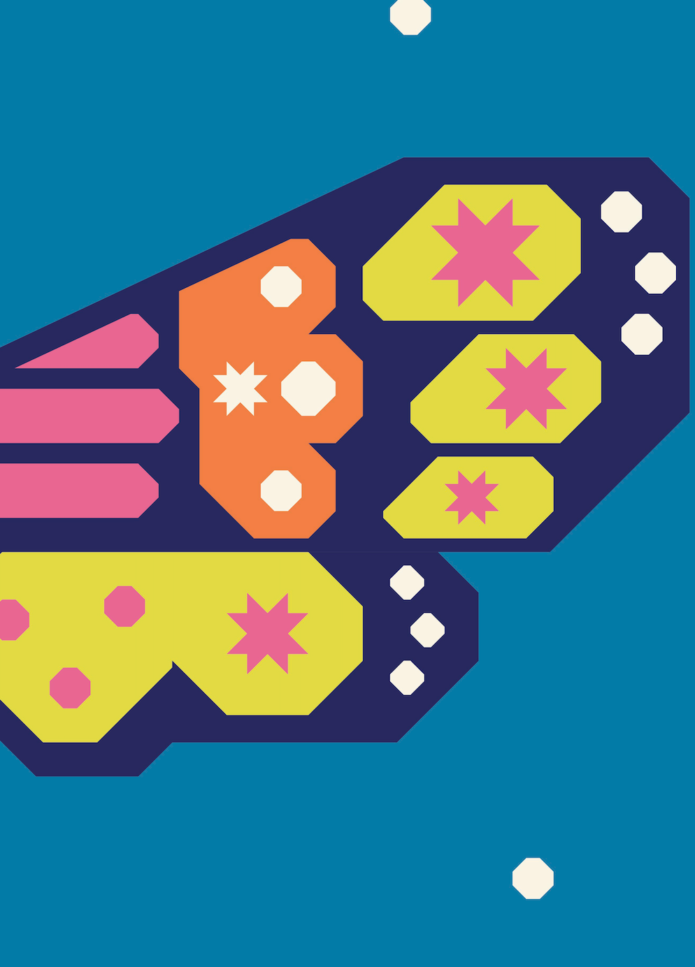 Night Flutter Quilt Kit Original Version (Solids) - shipping in May!