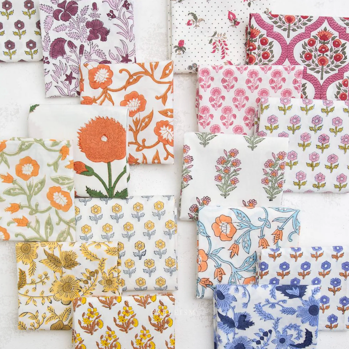 Mantel Dogs Large Quilt Kit with Fableism Indian Block Prints Version - shipping in May!