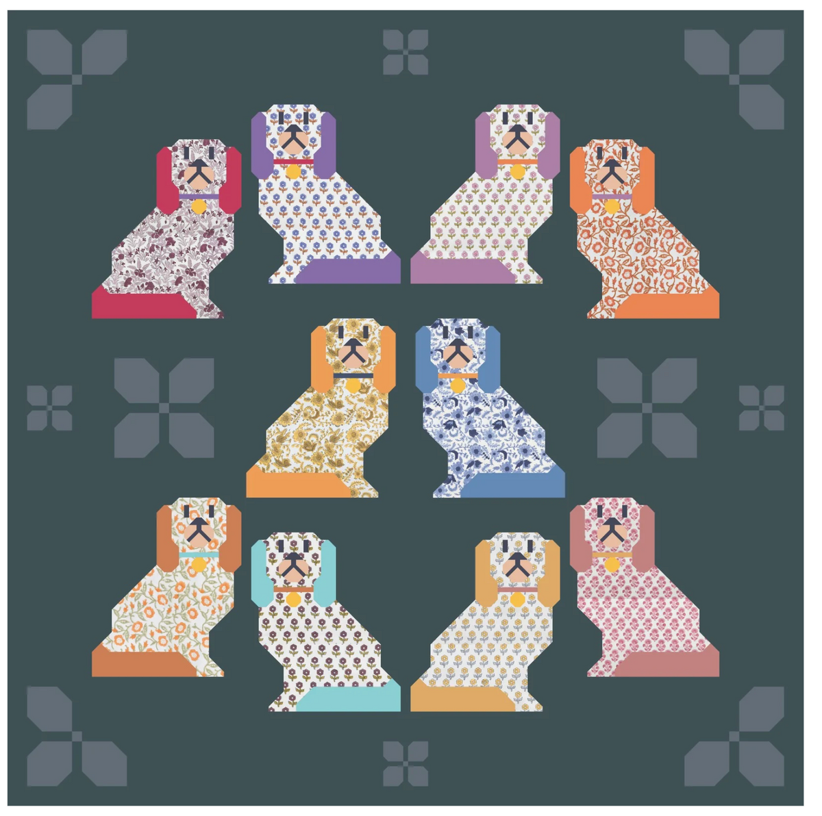 Indian Block Prints: Cottage by Fableism 16-piece Fat Quarter Bundle