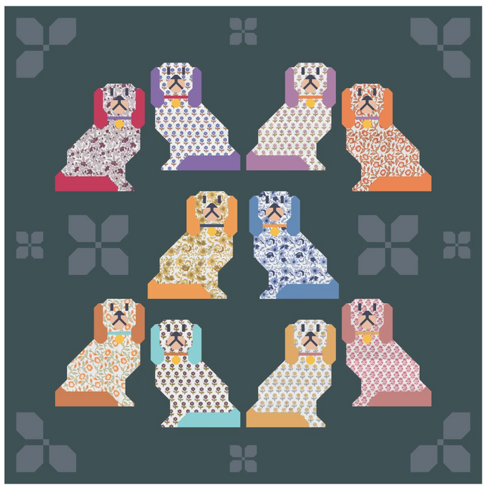 Indian Block Prints: Cottage by Fableism 16-piece Fat Quarter Bundle