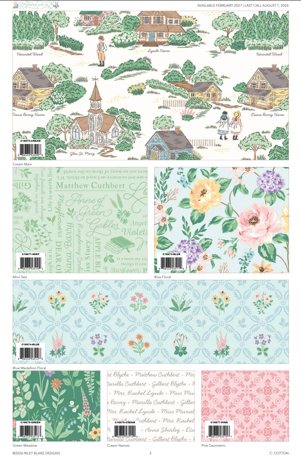 Anne of Green Gables - Anne with an E Quilt Kit (PREORDER)