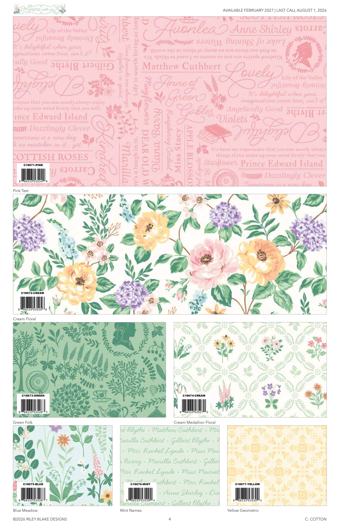 Anne of Green Gables - Anne with an E Quilt Kit (PREORDER)