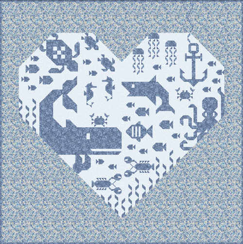 PREORDER - Heart of the Ocean Quilt Kit — LIBERTY Edition