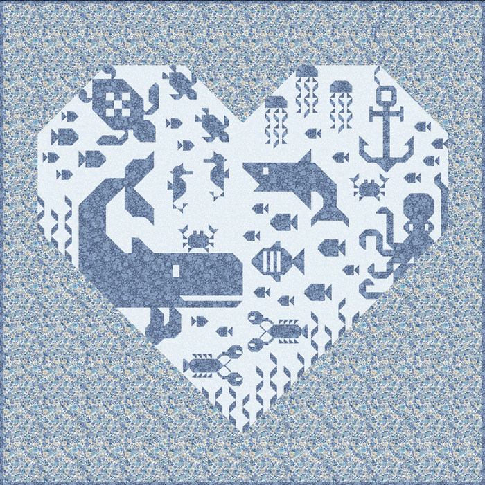PREORDER - Heart of the Ocean Quilt Kit — LIBERTY Edition