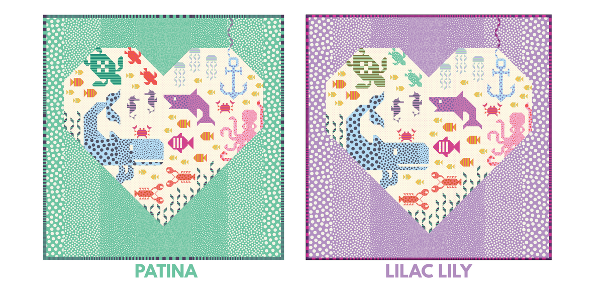 PREORDER - Heart of the Ocean Quilt Kit featuring Sticks & Stones by Tula Pink