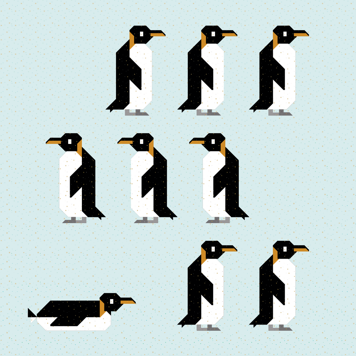 Waddle Brigade - A Penguin Quilt Pattern