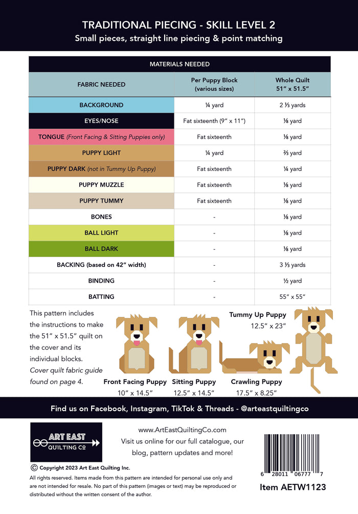 Tail Wags - A Puppy Quilt Pattern